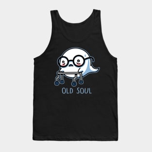 Old Soul Funny Cute Literal Old Age Boo Ghost Tank Top